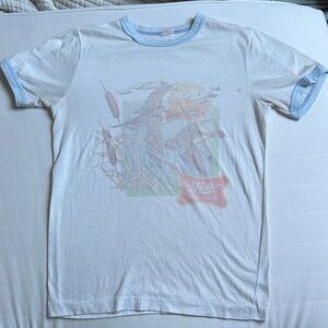 Vintage Miller High Life T-Shirt with Blue Trim